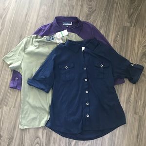 NWT Style & Co and Karen Scott Blouses size L